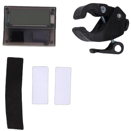 BAOFUYA Lenker Solar LCD Uhr 200 MAh Intelligente Digitaluhr für Motorräder | Fahrrad Hintergrundbeleuchtung, Temperaturkalender für Outdoor Sport, Motorräder, ATV, Auto, LKW (GREEN)