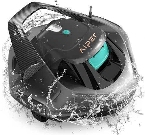 AIPER Robot Aspirador Piscina Seagull SE, Limpiafondos Piscina Sin Cable, Estacionamiento Automático, Robot Piscina para Piscinas Planas sobre el Suelo de hasta 80 m² (Reacondicionado)