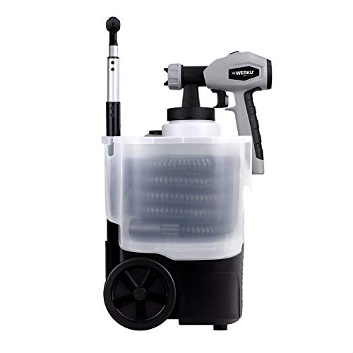 Werku WK401180, Pistola Pintar Succión Turbina-Trolley, Sistema Alto Volumen Baja Presión HVLP-I, Potencia 750 W, Depósito 800 ml, Paso Fluido 1.8-2.6 mm