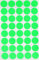 Klebepunkte Neon Grün 19 mm runde Sticker – 1,9 cm Aufkleber 600 Stück von Royal Green