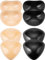 4 Paia Imbottiture Autoadesive Reggiseno Inserti Estraibile Push Up Seno Rinforzatore per Bikini, 2 Forme (Nero e Beige)