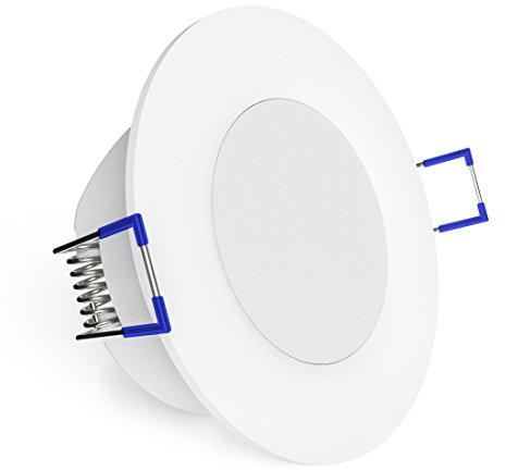linovum WEEVO 6er Set LED Bad Einbaulampen dimmbar - 7W neutralweiß IP44 - runde Deckenlichter 230V mit flachem Einbau 29mm