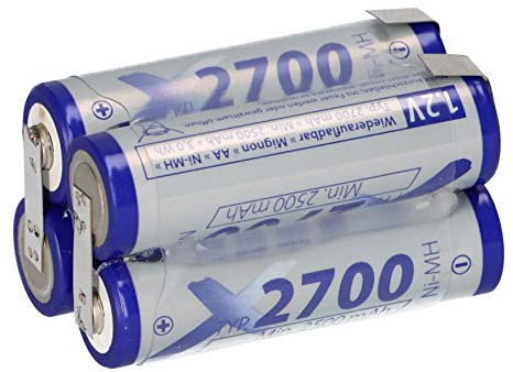 Akkupack 4,8V 2700mAh F2x2 Würfel Zelle AA LF Z-Form, Akku, Batterie