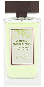 Gandini, Agrumi del Mediterraneo, Profumo Donna, Eau de Toilette, Fragranza Fresca e Frizzante, con Note di Mandarino, Bergamotto, Pompelmo, Pepe, Tè Bianco, Bambù, Eliotropio, Muschio e Ambra, 100 ml