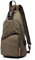 FANDARE Nuovo Monospalla Uomo Borsa di tela Zaino Monospalla Borsello da Uomo con USB Borsa a Tracolla Borsa Sportiva Sling Bag,Ciclo/viaggio/campeggio Verde