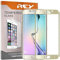 REY 2X Protector de Pantalla 3D para Samsung Galaxy S7 Edge, Oro, Protección Completa, 3D / 4D / 5D