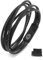 Akitsune Ambush Synthetisches Lederarmband | Magnetverschluss aus Edelstahl - Wickelarmband für Männer Herren - Armband inkl. schöner Schmuckschachtel - Schwarz-Schwarz - 18,00 cm