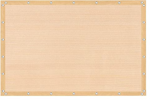 VICLLAX Sonnensegel, rechteckig, Sand, 2,4 x 3,4 m, UV-Block, Schatten, Tuch, Sichtschutz, für Außenbereich, Terrasse, Garten, Pergola