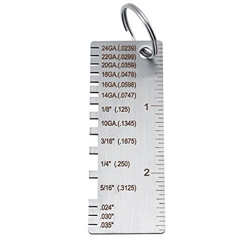 Wire Metal Sheet Thickness Gauge Stainless Steel Welding Gauge Plated Size Inspection Tool Wire Cable Sheet Gauge and Wire Welding Material Thickness Gauge