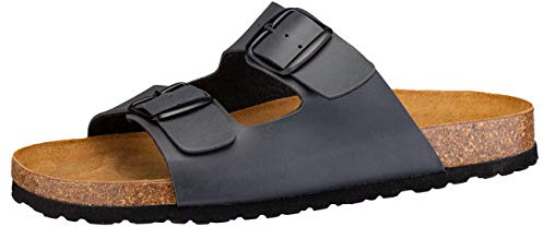 Lico Herren Bioline Man Flache Hausschuhe 45 anthrazit