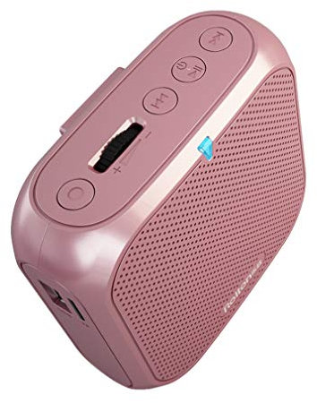 HIJIN Amplificador De Voz, Altavoz Portátil Megáfono, Micrófono Bluetooth Portátil Auto Pairing Amplificador De Voz, por Lecture Enseñanza del Guía Turístico Promoción U-Disco,Rosado