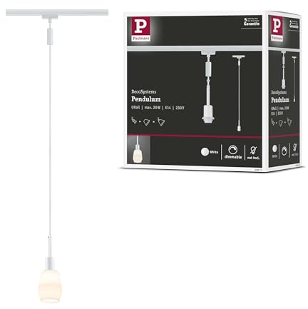Paulmann 96971 URail DecoSystems Pendel Weiß max. 1x20W E14 ohne Leuchtmittel