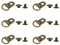 Milisten 30 Set Shoelace Hooks Boot Lace Hooks Lace Fittings Shoe Lace Eyelets Metal Loop Ring with Rivets for Climb Hiking Shoes Work Outdoor Fittings,