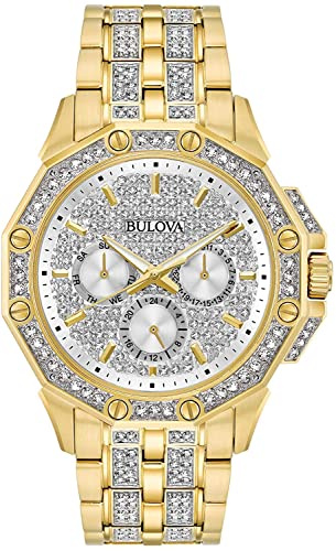 Bulova Herren Multi Zifferblatt Armbanduhr Crystal Octava