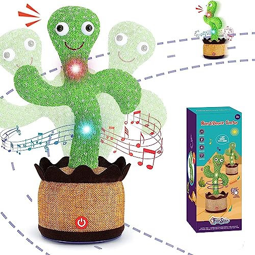 SHAVINGFUN Talking Cactus Toy - Singing and Voice Recording Plush That Repeats What You Say - Educational Learning Toy for Babies