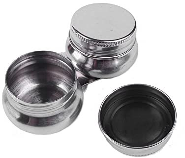VOANZO Vassoio di trementina Tavolozza per Pittura a Olio in Acciaio Inossidabile a Doppia Tazza