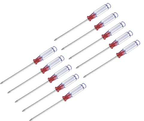 sourcing map Mini Phillips Screwdriver, 3.0mm Cross Head 127mm Length for Small Appliances Repair, 10 Pcs