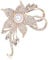 Blume Band Brosche, Vintage elegante einzigartige Kristall Brosche, Mode Strass Brosche, Pin Abzeichen, Zubehör Schmuck Geschenke, Strass Kno