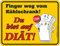 empireposter Magnet Spruch - Fun - Finger Weg vom Kühlschrank - Größe 9x7 - geprägter Blechmagnet
