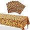 Geburtstagsparty-Zubehör mit Leoparden-Motiv 21 Stück Dschungel-Safari-Tieren Motto Partygeschirr Set Leopard-Druck Servietten und Tischdecke für Dschungel-Safari-Tieren Kindergeburtstag Party