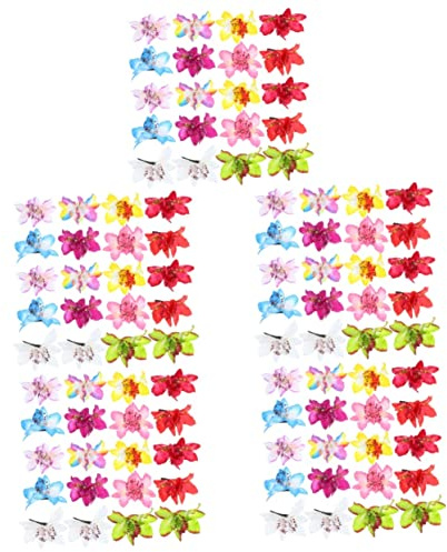 FRCOLOR 5sets Künstliche Orchidee Clip Hawaii Haar Clip Frauen Blumen Haar Zubehör 20 Stücke * 5