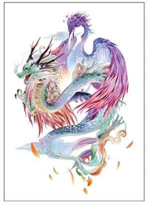 2 pcs Tatouage Ephemere Personnalité Abstraite Vent Chinois Dragon Et Phoenix Tatouage Temporaire Durable Épaule Dos Étanche Hommes Et Femmes Personnalité Autocollants De Tatouage