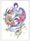 2 pcs Tatouage Ephemere Personnalité Abstraite Vent Chinois Dragon Et Phoenix Tatouage Temporaire Durable Épaule Dos Étanche Hommes Et Femmes Personnalité Autocollants De Tatouage
