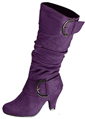 Stivali Gomma Donna 39 Stivali Equitazione Bambina Estivi Stivali Estivi Donna Morbidi Cuoio Stivali Donna Alti Stivali Donna Ciabatte Donna estive Eleganti Sandali Donna con Tacco Basso Viola-K 37