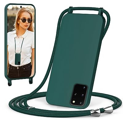 Handykette für Samsung Galaxy S20 Plus Hülle mit Band, Handyhülle mit Schnur zum Umhängen, weiche TPU Silikonhülle mit Band [verstellbar] [abnehmbar] Halskettenhülle für Samsung S20 Plus