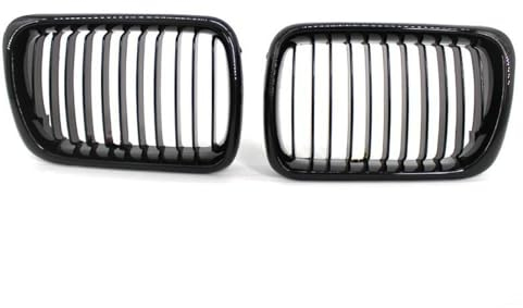 Auto Kühlergrill Für BM&W E36 318i 323i 1997 1998 1999 Zubehör Styling Matte Black Car Front Niere Sport Grille Grill (Size : Schwarz glänzend)