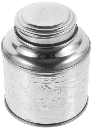 Luxshiny Edelstahl Teedose - Luftdichter Teekanister Für Lose Teeblätter Praktischer Vorratsbehälter Mit Deckel 11.0 X 8.8 X 5.5 Cm Silbern
