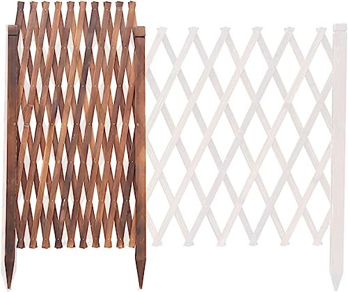 LuuOYJ Garten dekorativer Zaun Gartenzäune, Lattenzaunplatten, Teleskoptor-Verlängerungszaun, als Gartenzaun, Trennwand und Hilfsmaterial for das Pflanzenwachstum Skalierbar (Size : 90x180cm)