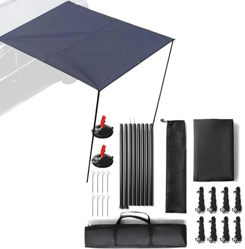 Dachträger-Markise, Auto-Markise, Camping | Autoüberlandungsmarkise - Overlanding Camping, Markise, wasserdicht, PU3000 mm, UV50+, Dachmarkise, Zeltschirm für Auto/SUV (Hardware im
