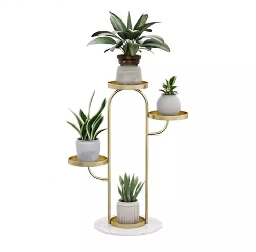MJMLUCK Eck-Pflanzenständer, 4-stufiges Pflanzenständer-Regal aus Metall, hohes Eck-Blumentopfregal, Dekorationsregal für mehrere Pflanzen für Ecken, Terrassen, Balkone und Wohnzimmer