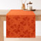 Romanstile Tischläufer Herbst Orange Blumen Jacquard 40 x 180 cm Moderne abwaschbare Tischlaufer Tischdecke Ideale Dekoration für Esstisch Party Küche Wohnzimmer Autumn Halloween Oktoberfest