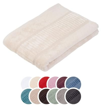 liebling Duschtuch Bio Baumwolle, Serie Organic, 500 gr. / m², 70 x 140 cm, 60 Grad, saugstark, schnelltrocknend, Farbe: Creme