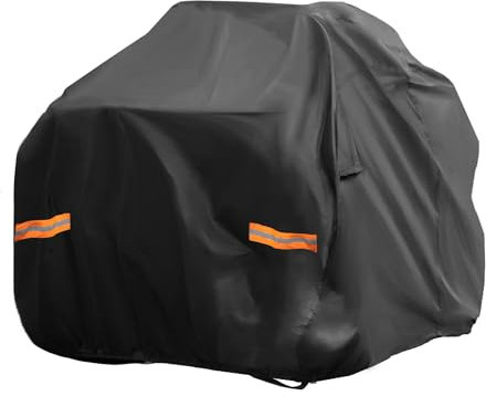 X AUTOHAUX Housse de protection pour quad Polaris Sportsman 850 - Étanche - 4 roues - Protection contre le soleil et la pluie - 210D - Noir - 211 x 121 x 129 cm