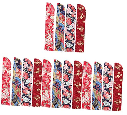 MAGICLULU 16pcs Folding Hand Fan Pouch Hand Fan Holder Storage Bag for Decorative
