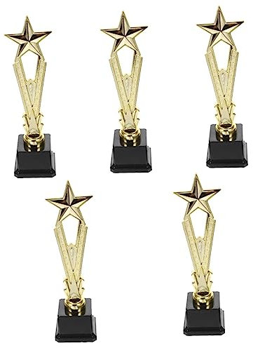 SWAYVES 5 Pièces Trophée Médailles de Football Trophées Def Trophée de Football Coupe Trophée de Tournoi Trophée de Célébratsportive Coupe Pour Le Prix de L'École