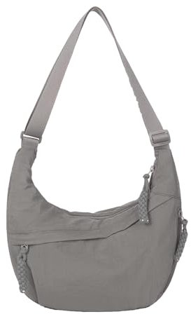 AndThere Mezzaluna Borsa a tracolla da donna Borsa a tracolla in nylon Mezza Luna Borsa a tracolla Mezzaluna Borsa a tracolla Borsa per gnocchi Borsa laterale di grande capacità Borsa a tracolla Multi