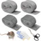 4 Stück Stahlwolle,2 Stück Stahlwolle Fein 000+2 Stück Stahlwolle Fein 0000 Feinreinigung Draht Stahlwolle Metall Polieren Stahl Wolle Steel Wolle Effektive Barriere Gegen Nagetiere(ca.3 meter/Rolle)