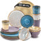 Moritz & Moritz COPA 48-tlg Geschirrset 12 Personen - Elegantes Teller Set aus hochwertigem Steinzeug - Geschirr Set 12 Personen aus je 12x Dinnerteller, Dessertteller, Müslischale & Kaffeebecher