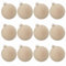 Easnea Samt-Weihnachtskugeln, beflockte Kunststoffkugeln, Weihnachtsbaumschmuck, Beige, 12 Stück