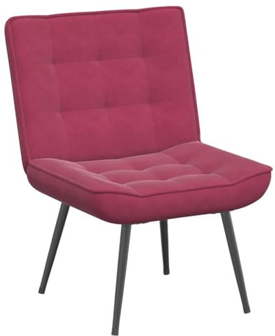 vidaXL Relaxsessel Weinrot 64x74x84 cm Samt, Sessel, Esszimmersessel, Wohnzimmerstuhl, Esszimmerstuhl, Wohnzimmersessel, Bürosessel, Bürostuhl