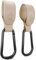 Baby Uma Premium Kinderwagenhaken in Lederoptik (2er-Pack) - Universelles Kinderwagen Zubehör, Karabinerhaken groß & rutschfest, 5 kg Belastbarkeit pro Karabiner (Beige)