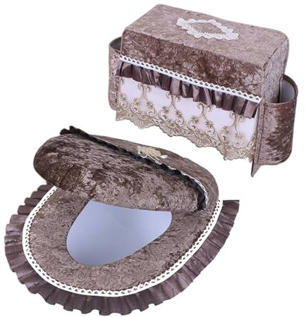 3PCS Golden-brown Heated Toilet Seat Set - Toilet Tank Lid Cover Includes Toilet Tank Cover, Toilet Seat Cover & Toilet Seat Cushion