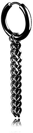 Schmuck für Frauen Frauen Silberohrringe, Schwarze gotische Schraube Cross Star Blatt Rounddreieck Geometrie Fischknochen -Hoop Ohrringe Unisex Mann Titanium Stahl Punk Multiple Geschenke für