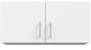 AVANTI TRENDSTORE - Dubino - Alzata per armadio Dubino a 2 ante battenti, in legno laminato di colore bianco. LAP 88,9x40,6x54,2 cm