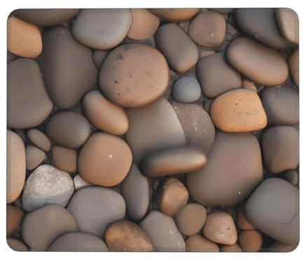 yefan Pebbles In The Beach Square Mouse Pad With Stitched Edges And Non-Slip Rubber Base For Office Laptops, &10 X 12 Inch.