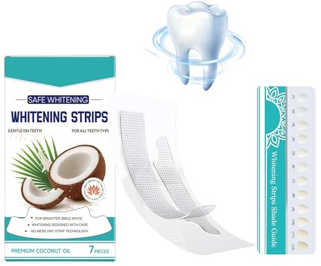 Teeth 3D WhiteningStrips, Whitening Strips, Coconut Mint WhiteningStrips, Safe Teethwhitening, mit Natürliche Kokosformel, Zähne Aufhellen mit Zahnschmelzschutz, Teeth Stain Remover (1)